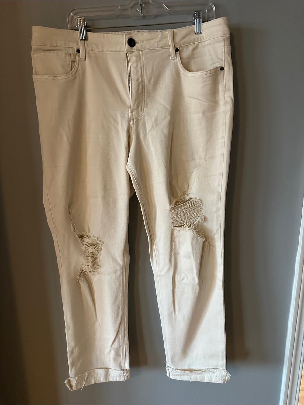 Kut from the Kloth Cream High-Rise Jeans
